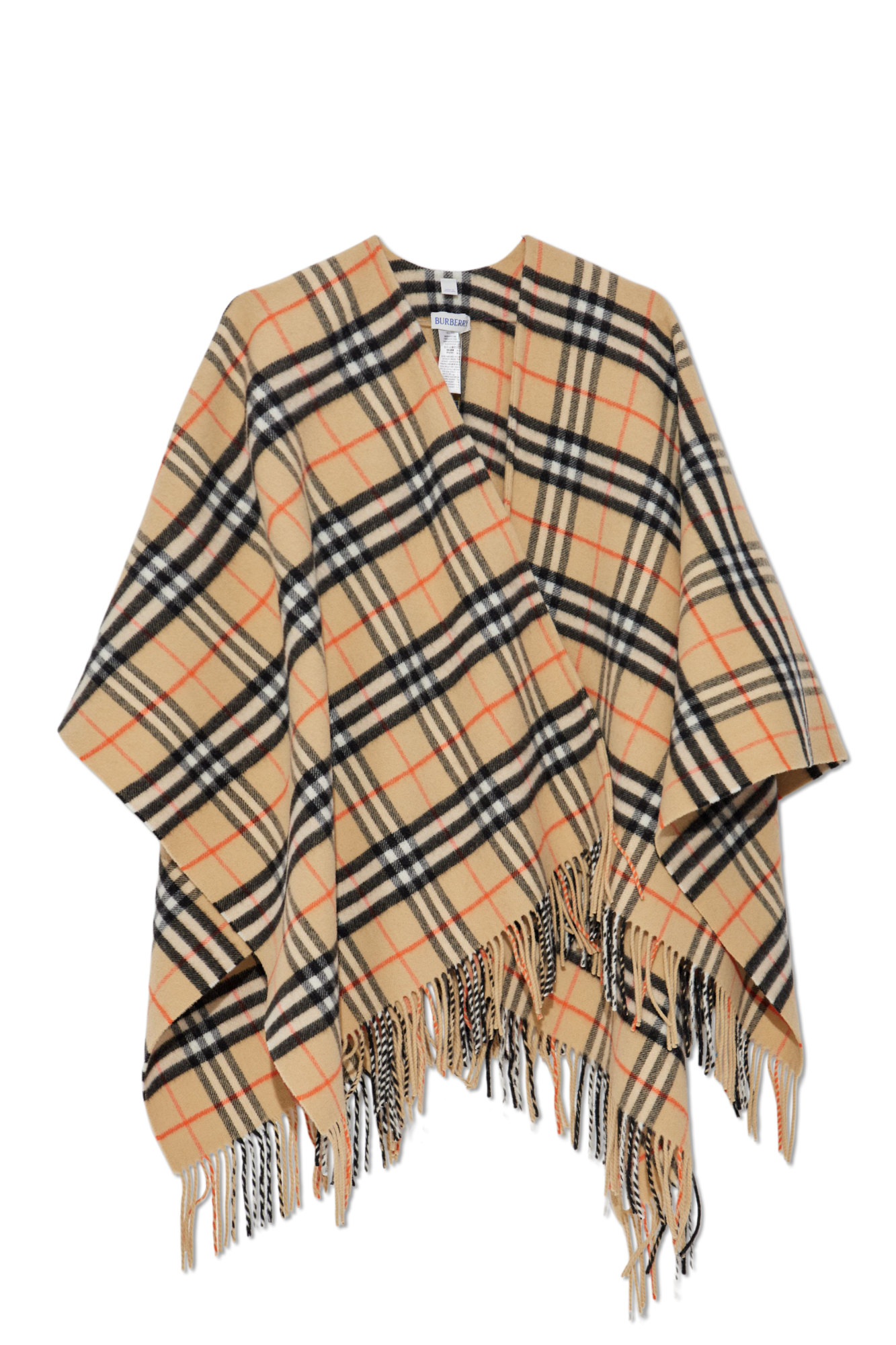 ポンチョ・ケープ Burberry FW25 Embroidered wool blend cape (8102992 A2021) Burberry Poncho 
